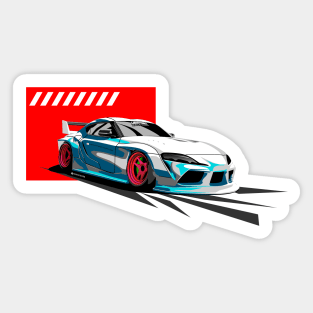 TOYO TA SUPRA LIBRTYWLK CUSTOM ILLUSTRATION Sticker